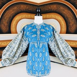 RARE Vintage 70s ANOKHI Floral Paisley Blouse S/M